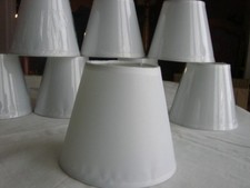 Abat-jour, toile  blanc    12cm de diametre