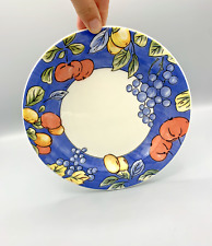 Assiette vintage ligne hotesse à décor de fruits ⌀21cm