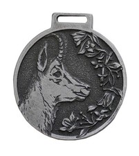 Médaillon Décoratif Argenté Récompense Prix Chèvre