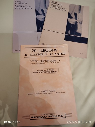 Lot livres solfege - 3, "solfege