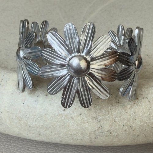 Bracelet manchette marguerites - manchette,
