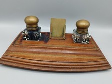 🍀Encrier de bureau en bois