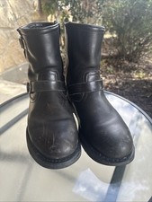 Mens Harley-Davidson Motorcycle Buckle Leather Boots Size 7 Stock # 98403