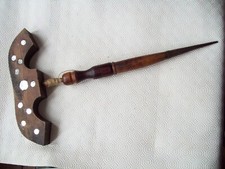 miroir a ALOUETTES ancien art populaire chasse vers 1900