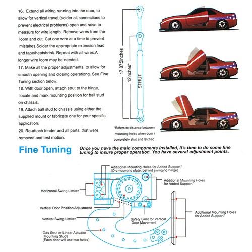 Universal lambo door - door, bolt