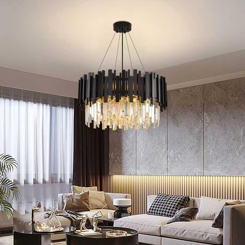 Lustre moderne led cristal - led,