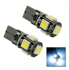Ampoules T10 LED 24V Canbus 5 SMD W5W Veilleuses 6000K Blanc 2pcs