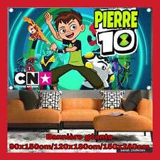TOILE BANNIÈRE POSTER PHOTO PRÉNOM PERSONNALISE FIGURINE BEN 10 TEN MONTRE JEU