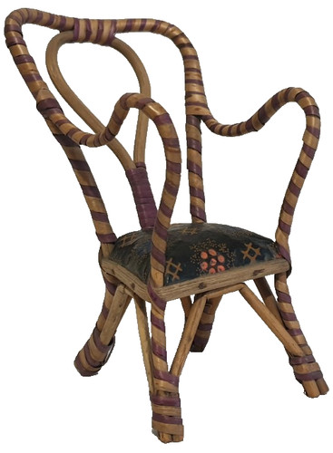 Ancien fauteuil osier - fauteuil,