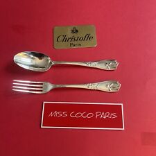 CHRISTOFLE FRANCE IRIS TABLE CUTLERY 21.5 CM SILVER METAL VERY NICE CONDITION