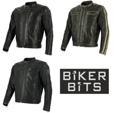 30% De Réduction RICHA GOODWOOD Veste De Moto En Cuir Rétro Vintage Noire/Marron