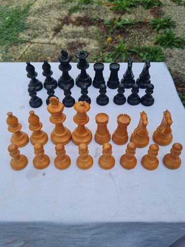 Jeu échecs vintage staunton - jeu, d'échecs