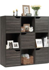 Bibliothèque, Case De 9 Rangement 5 Porte meubles rangement anti basculement