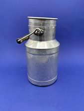 Pot à lait ancien en aluminium, anse bois, vintage ferme, déco campagne, vintage