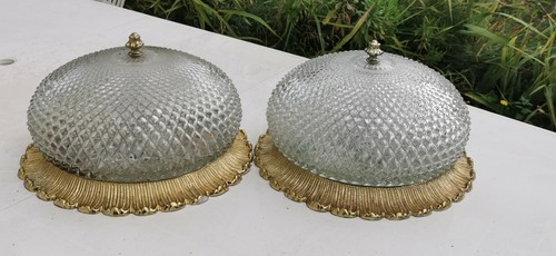 Lampes plafonnier dorées - , en