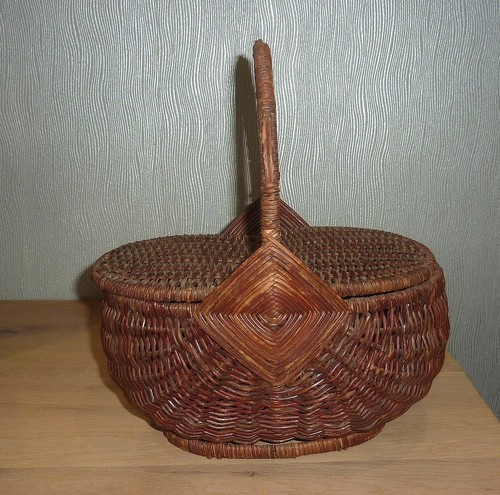 Ancien petit panier osier - petit,