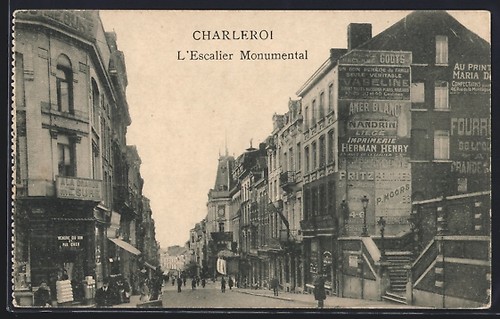 Cpa charleroi escalier - cpa, l´escalier