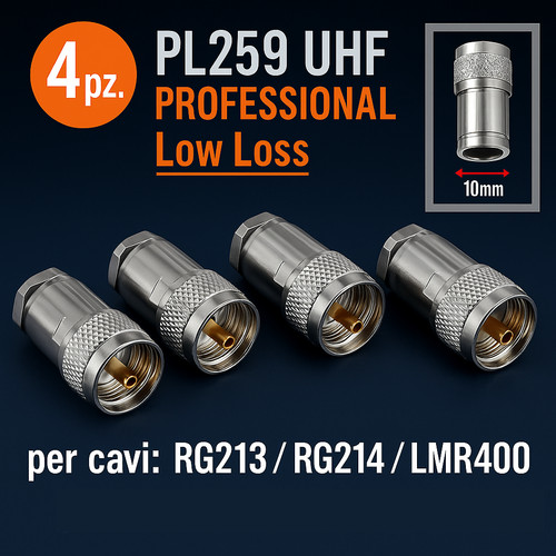 Pièces pl259 uhf mâle à - 4,