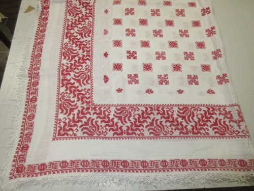 Superbe nappe ancienne carrée - nappe,