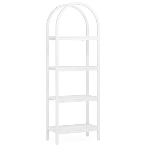 White tier arched wooden - arched,