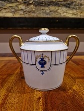 Sublime Et Rare Sucrier  En Porcelaine Limoges Paillet Art Déco 1930
