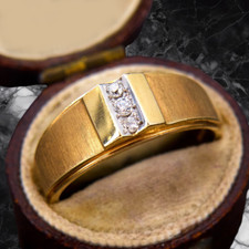 Bague homme ronde en or jaune