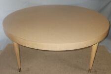 Vintage MCM Mid Century Mersman Round Low Profile Blonde Formica Coffee Table