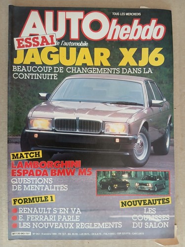 Auto hebdo 543 10 - auto, 8/10/1986