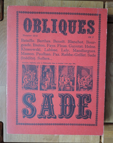 Revue obliques sade - n°, 12-