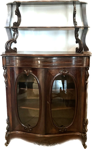Vitrine galbé placage - vitrine, en