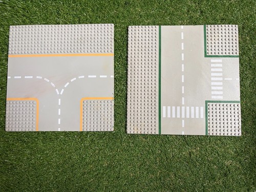 Plaque lego vintage gris - plaque, de