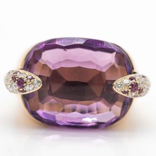 Anneau Pomellato Anelli Brillianti 18K or Blanc Dia Env. 0.65ct H / Vs Gr.53