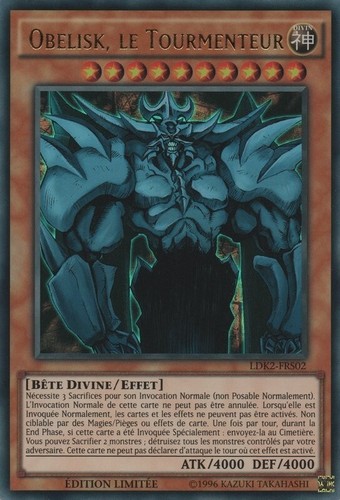 Carte obélisk le - yu-gi-oh!,