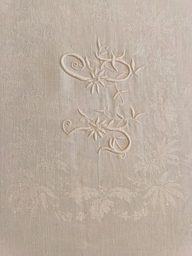 Nappe blanche ancienne - nappe,
