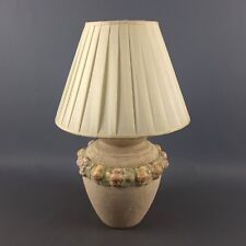 Lampe de Table Céramique Bitossi Fruits en Relief Avec Abat-Jour Blanc Vintage