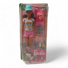 Barbie Hiking Doll with Puppy & 9 Accessories, Map, Camera & More [DAMAGED BOX]