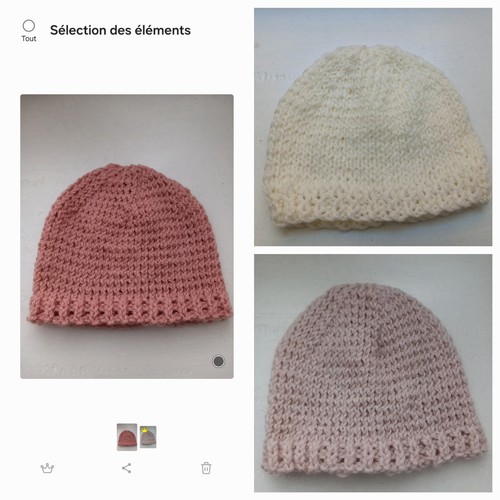 Lot bonnets bébé 0 - de,