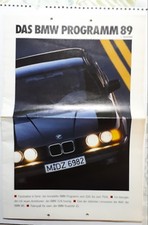 GENUINE 1989 BMW PROGRAMME BROCHURE 316I M5 750IL 318I TOURING 324 D TD 320I