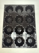 Demarle Flexipan Fluted Square Cake muffin Pan Silicone Mold Baking Made France