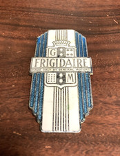 *RARE* Vintage General Motors GM ~ Frigidaire Metal Emblem Sign ~ FREE SHIPPING