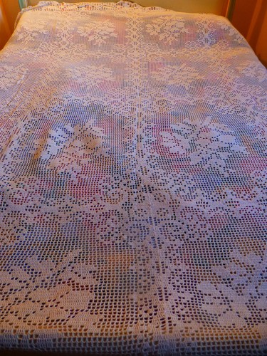 Dessus lit 2places crochet - dessus,