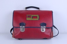 Vintage Bordeaux Leather Backpack With Straps
