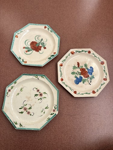 Ancien assiettes octogonale - 3,