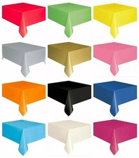 AEX Disposable Plastic Tablecloth Pack of 1/3/5/10 Party Rectangle Table Cover