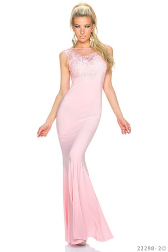 Robe rose brodée cérémonie