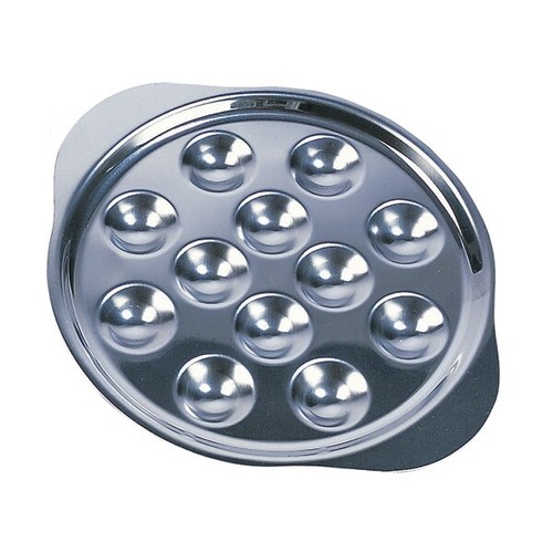 Assiette escargots inox - escargots,