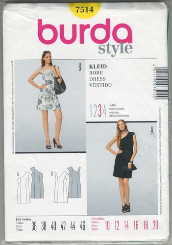 Patron burda style 7514 robe - burda,