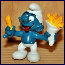 Smurf Schleich: 20131 French Fries - VGC (Smurf Puffi Pitufo Smurf)