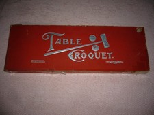 Jeu de croquet de table en boite jouet ancien en bois Spear's game Rare