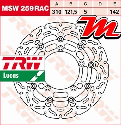 Disque frein avant trw - de,